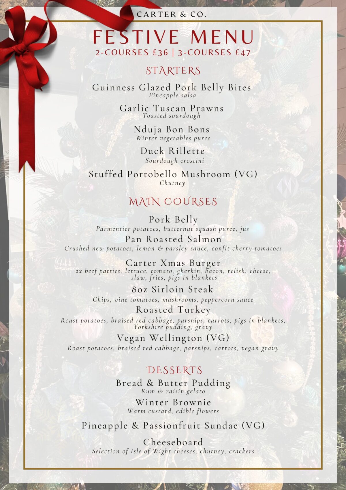 Festive Menu